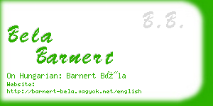 bela barnert business card